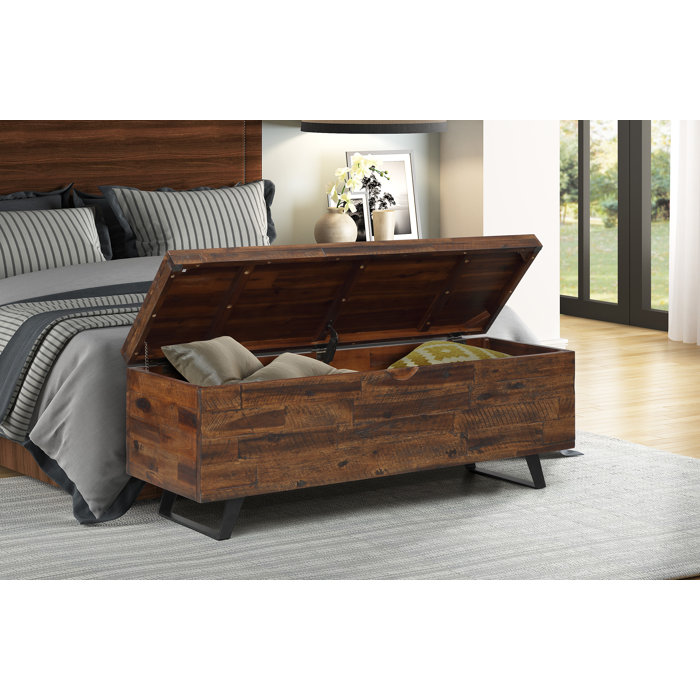Steelside™ Coburn Wood Flip Top Storage Bench & Reviews Wayfair